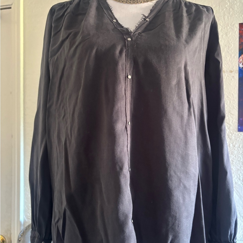 Zara Black Lightweight Shirt blouse